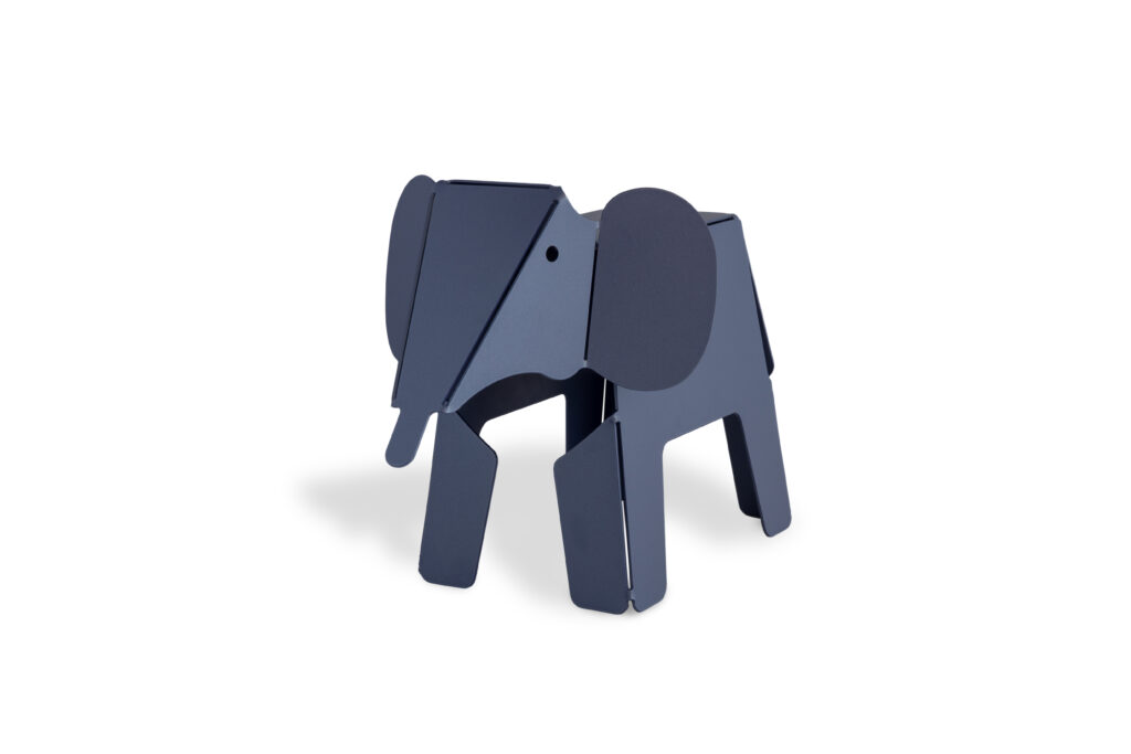 Elephant métal bleu souvenir - Venera Création