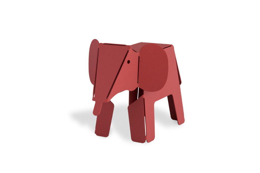 Elephant métal rouge souvenir - Venera Création