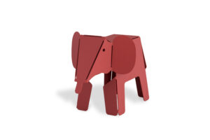 Elephant métal rouge souvenir - Venera Création