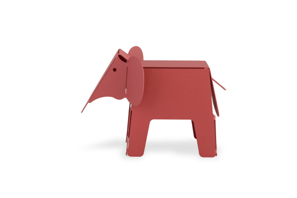 Elephant métal rouge souvenir - Venera Création